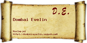 Dombai Evelin névjegykártya